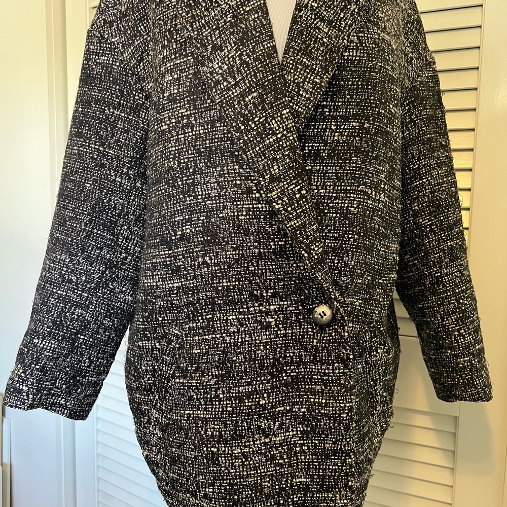 H&M Monochrome Tweed Jacket